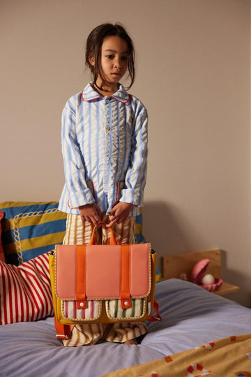 Schooltas - Wonders Coral Pink + Submarine yellow - Sticky Lemon